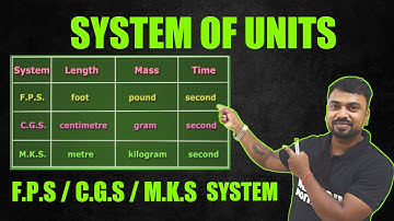 System Of Units | CGS | FPS | MKS | SI System Of Units - Units and Measurements