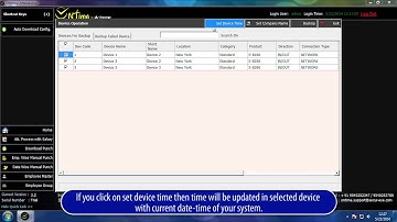How to manage backup process of biometric device in ONtime?