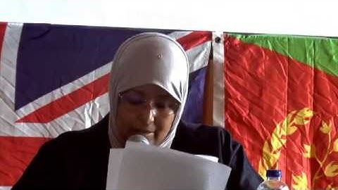 Eritrean Veterans in The UK - Asmahan Speech