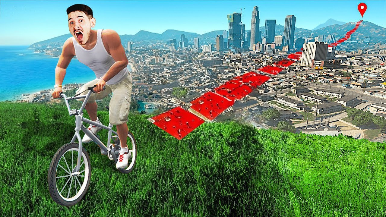 MORAMO PREĆI CIJELU MAPU SA BICIKLOM U GTA 5! :O