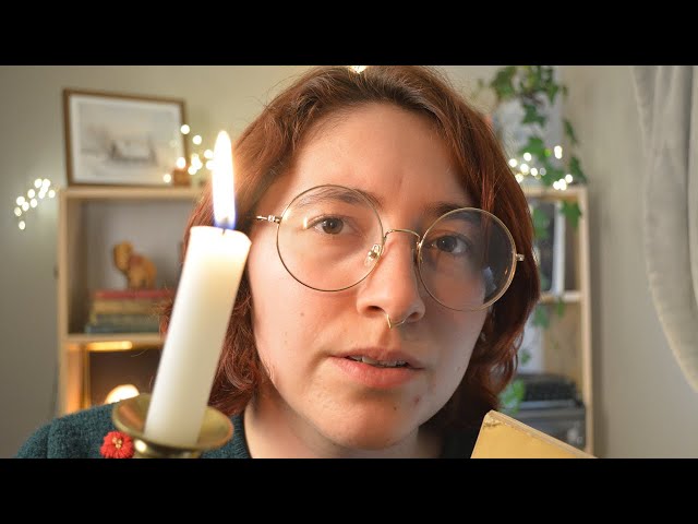 ASMR Welcome To The Midnight Library 📖 Old Book Tapping, Page Turning,  & Soft Music Ambience