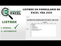 LISTBOX EN FORMULARIO DE EXCEL VBA - 2020 MUY FACIL😎✅ | CONOCIENDO EXCEL