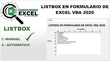 LISTBOX EN FORMULARIO DE EXCEL VBA - MUY FACIL😎✅