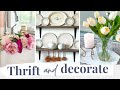 THRIFTED VS STYLED DECORATE WITH ME | THRIFTING FOR HOME DECOR AT GOODWILL 2024 | budget home decor