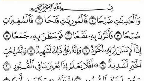 سورة العاديات من اروع التلاوات للقارئ الشاب اسلام صبحي  islam sob7i al3adiyat