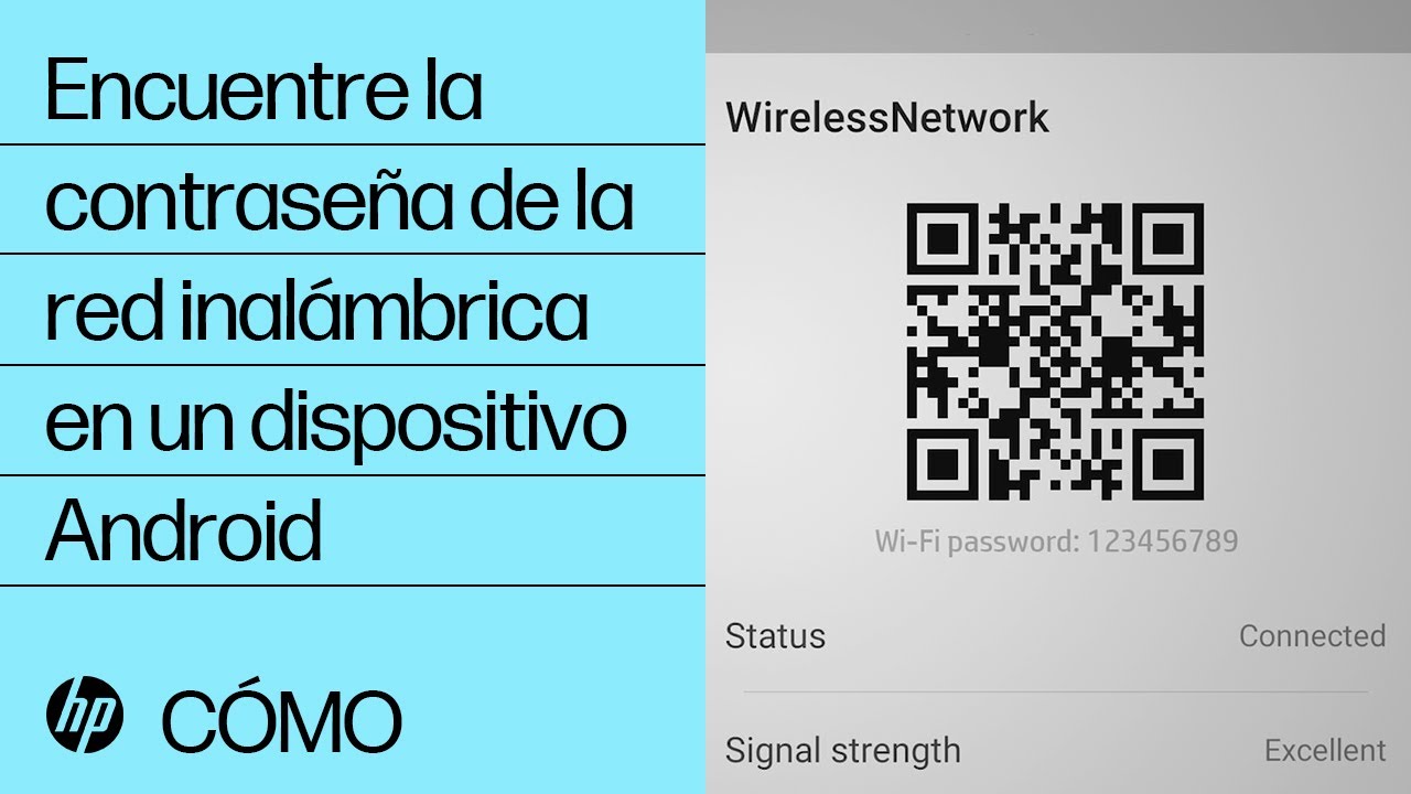 Encuentre la contraseña de la red inalámbrica en un dispositivo Android | Impresoras  HP | @HPSupport - YouTube