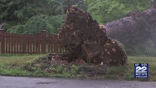 Western Massachusetts residents are cleaning up the damage from Saturday's storms