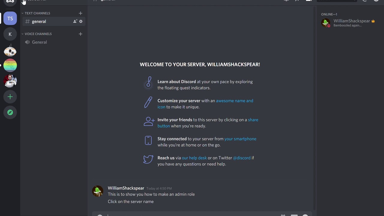 How to grant admin permission in discord servers YouTube