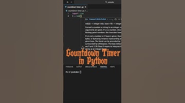 Python Countdown Timer Hack ⏳ | Cool Python Trick You Must Try 🔥 #PythonHack #shorts