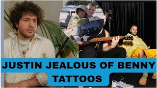 Benny reveal a tattoo of Selena on his chest Justin feeling jealous after removing Selena tattoos