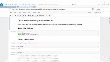 Spark Foundation Task 2: Prediction Using Unsupervised Machine Learning