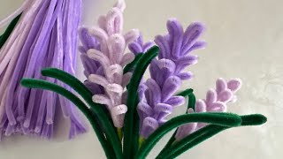 DIY Pipe Cleaner Crafts How to Make Easy Lavender from Chenille Stems Pipe Cleaner Flower
