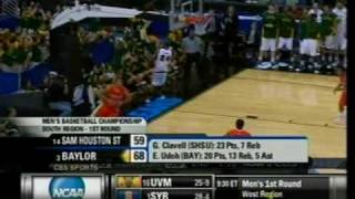 2010 March 19 - ESPN - Baylor basketball beats Sam Houston - NCAA tournament.mpg