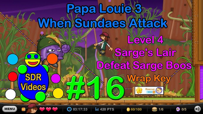 Papa Louie 3: When Sundaes Attack - play at GoGy free online games