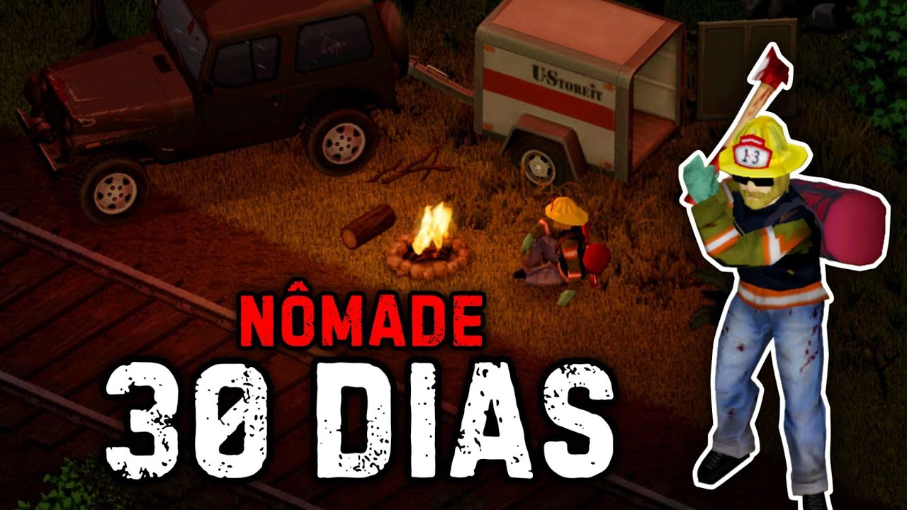 TENTEI SOBREVIVER POR 30 DIAS COMO NÔMADE NO PROJECT ZOMBOID B42