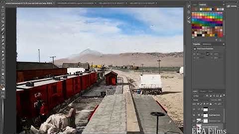 Colorized Photo Timelapse - Promontory, 1869 by Andrew J. Russell | Photoshop Colorization