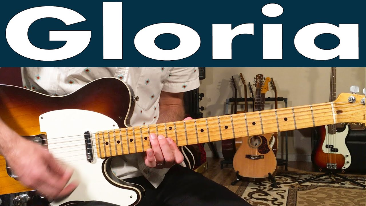 Урок игры на гитаре Van Morrison Gloria + обучающее видео