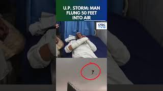 VIRAL VIDEO: Shocking Storm Video From Bareilly | Man Swept Away With Tin Roof | N18S
