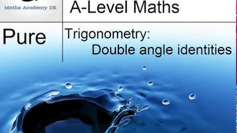 Double angle identities - part 3