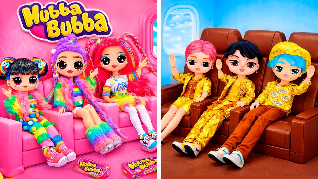 Rainbow and Chocolate! Huntrix and Saja Boys in Airplane!