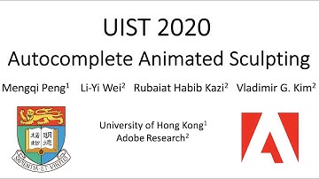 [UIST2020]-Autocomplete Animated Sculpting