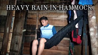 SLEEPING IN A HAMOCK IN THE RAIN FROM AFTERNOON UNTIL NIGHT