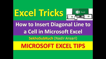 Diagonal Line to a Cell in Microsoft Excel : Excel Tips and Tricks [Urdu / Hindi]