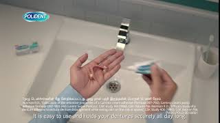 Polident Denture Fixative All Day Hold For Dentures Tamil, 6 Sec