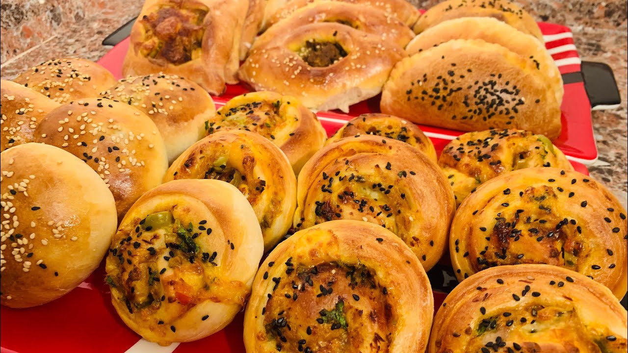 فطائر رمضانية/5اشكال من الموالح بعجينه قطنيه وهشه/طريقة تشكيل مملحات بعدة حشوات مع أم لقمان