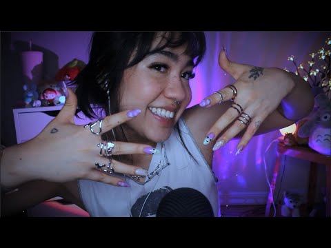ASMR RAPIDO | Sons de MAO com ANEIS e muitos MOUTH SOUNDS que vão FORMIGAR SEU CÉREBRO