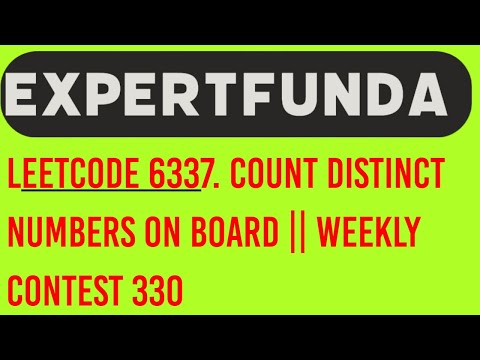 Leetcode 6337. Count Distinct Numbers on Board || Weekly Contest 330 || Java Solution