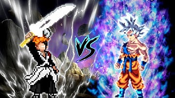 Ichigo TYBW Shikai V2 OP (New) VS Goku DBS V3.5 OP (all form) in Jump Force Mugen