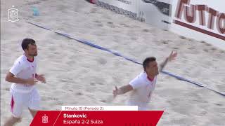 Resumen España 4-3 Suiza. Superfinal de la Liga Europea de Fútbol Playa