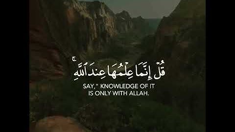 {يَسْأَلُكَ النَّاسُ عَنِ السَّاعَةِ ۖ قُلْ إِنَّمَا عِلْمُهَا عِندَ اللَّهِ ۚ} القارئ/ إسلام صبحى🌼