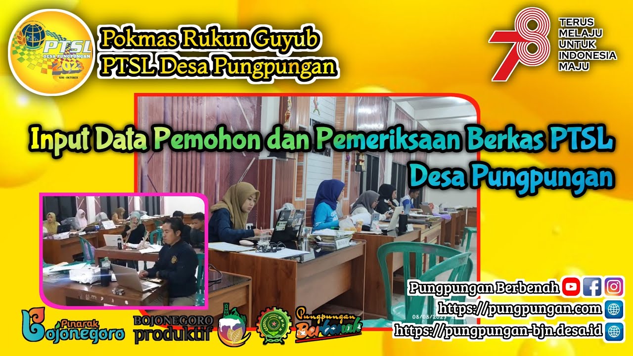 Input Data Pemohon dan Pemeriksaan Berkas PTSL Desa Pungpungan