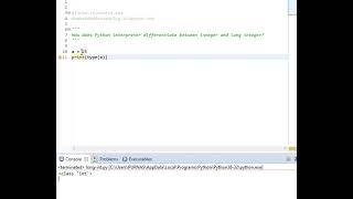 How does Python interpreter differentiate between int and long int || Size of int in Python