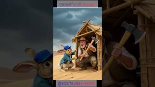 ek badhie aur khargosh ki kahani Ai majedar kahani wala video ai generated video Ai cartoon video