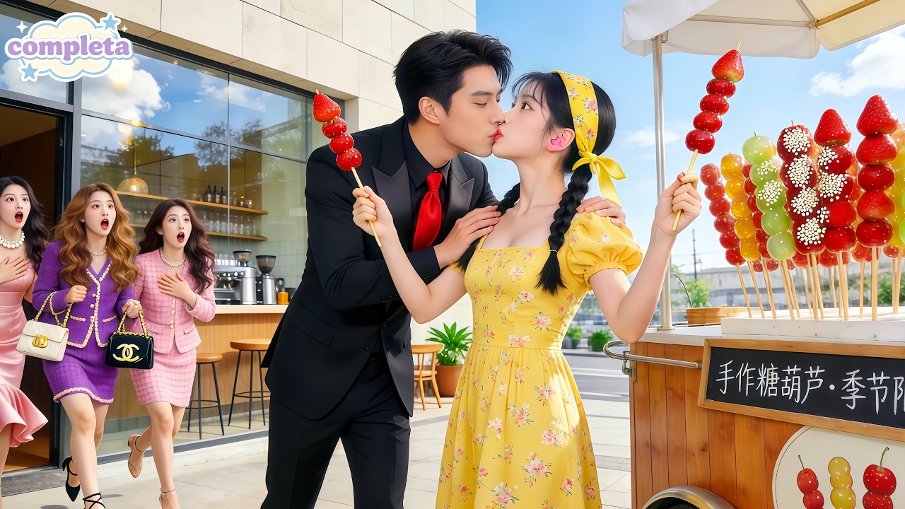 Para evitar herdeiras,CEO beija pobre vendedora de doces—surpresa:ela é sua salvadora há anos! Amor！