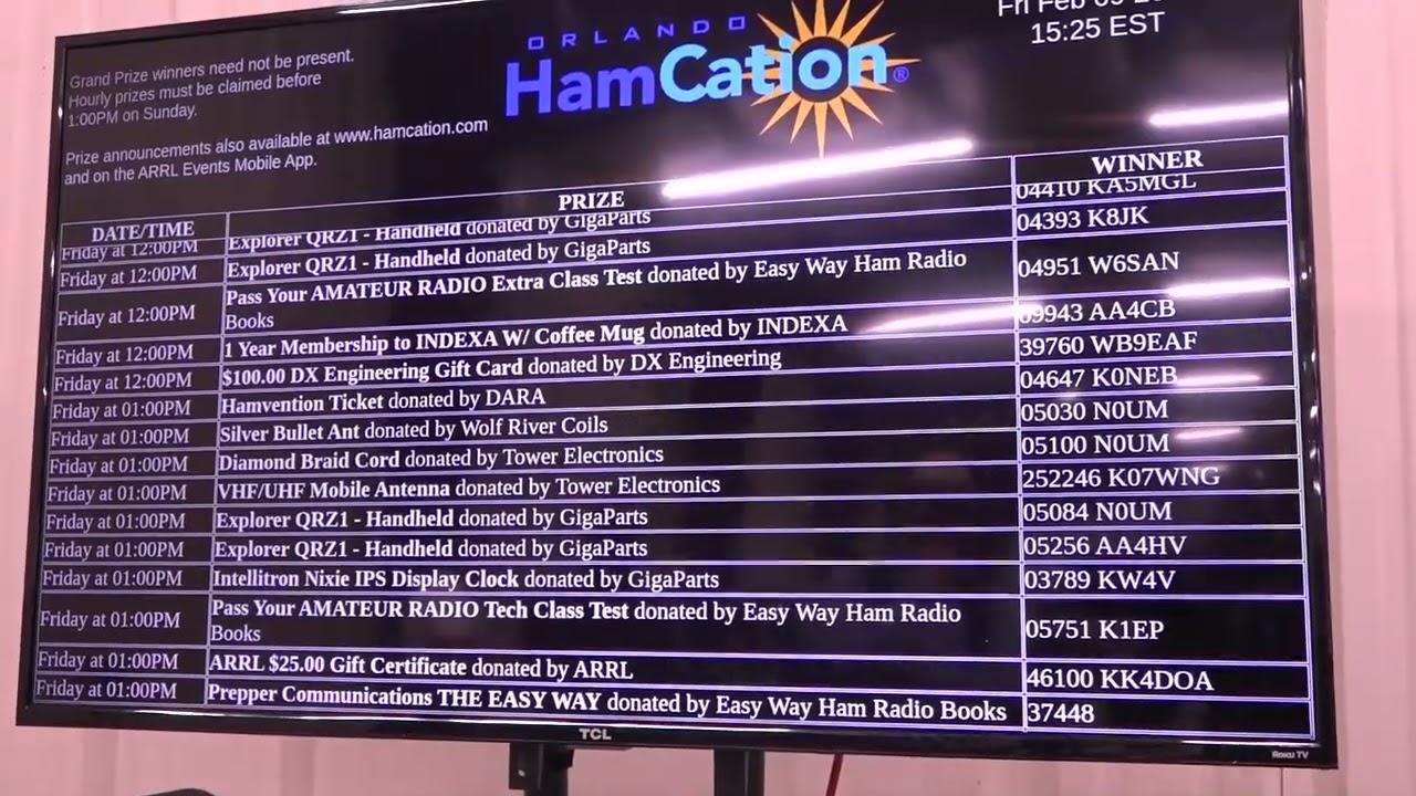 2024 ORLANDO HAMCATION INFO SCREEN WINNERS