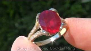 Genuine Ruby & Diamond Ring Solid 14K - eBay AUCTION $1