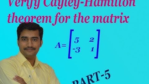 Verify Cayley Hamilton theorem matrix & hence find its inverse interesting example(PART-5)