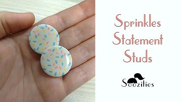 Sprinkles Studs - texture sheet/ stencil on polymer clay tutorial