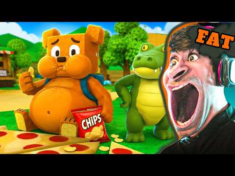 لما الدب ياكل شبس طول اليوم… شوف وش صار! مغامرات الدب المتين 😱 Super Bear Adventure