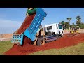 Project wonderful bulldozer pushing filling the soil &amp; dump truck 5ton #Ep2287