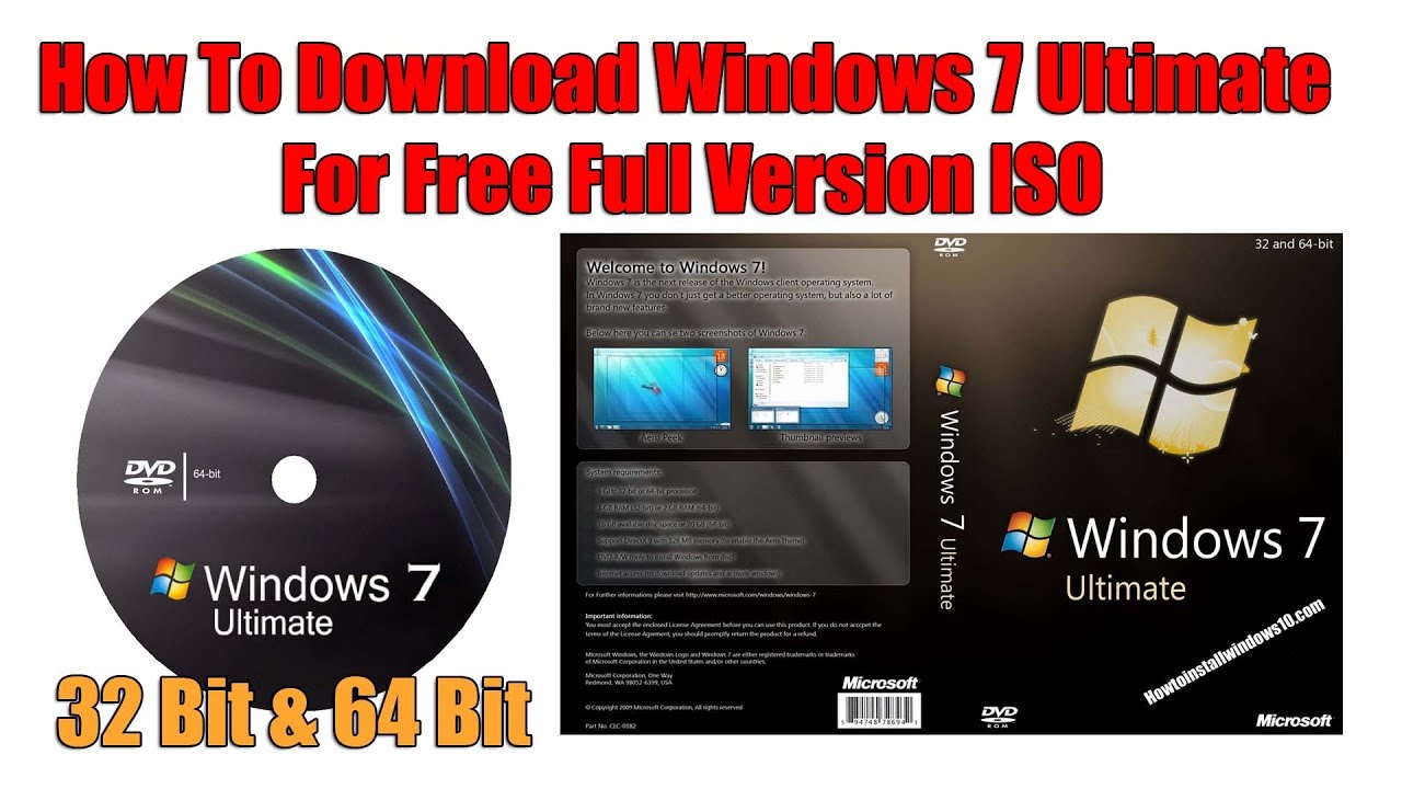 Install windows 7 free