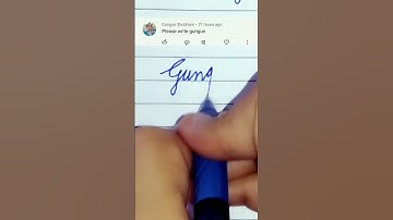 How to write Gungun in cursive writing