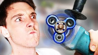 FIDGET SPINNER POWER TOOLS! *hurt myself lol*