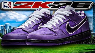 HOW TO MAKE Nike Dunk Low “Purple Lobster” In NBA 2K26 Shoe