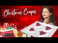 Christmas Red Velvet Crêpes | Easy Festive Dessert Recipe | Soft Crêpes at Home #festive #Christmas 