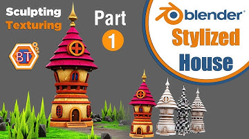 Blender Tutorial - Stylized House | Sculpting With Textures - Part 1